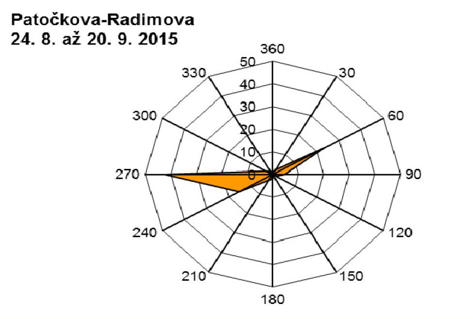 Patočkova - 09.2015 - větrná růžice